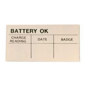 Battery Test Decal